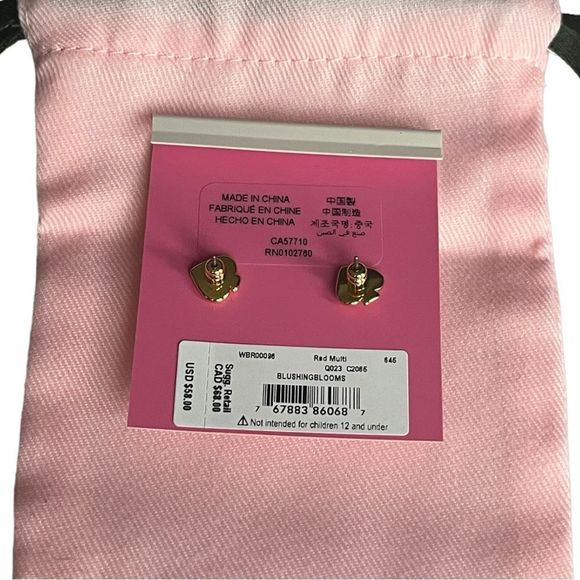 ⭐️Host Pick⭐️ 🆕 Kate Spade: Blushing Blooms Flower Drop Earrings With Dust Bag - Picture 11 of 11